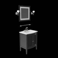 Wooden Bathroom Sink With Mirror